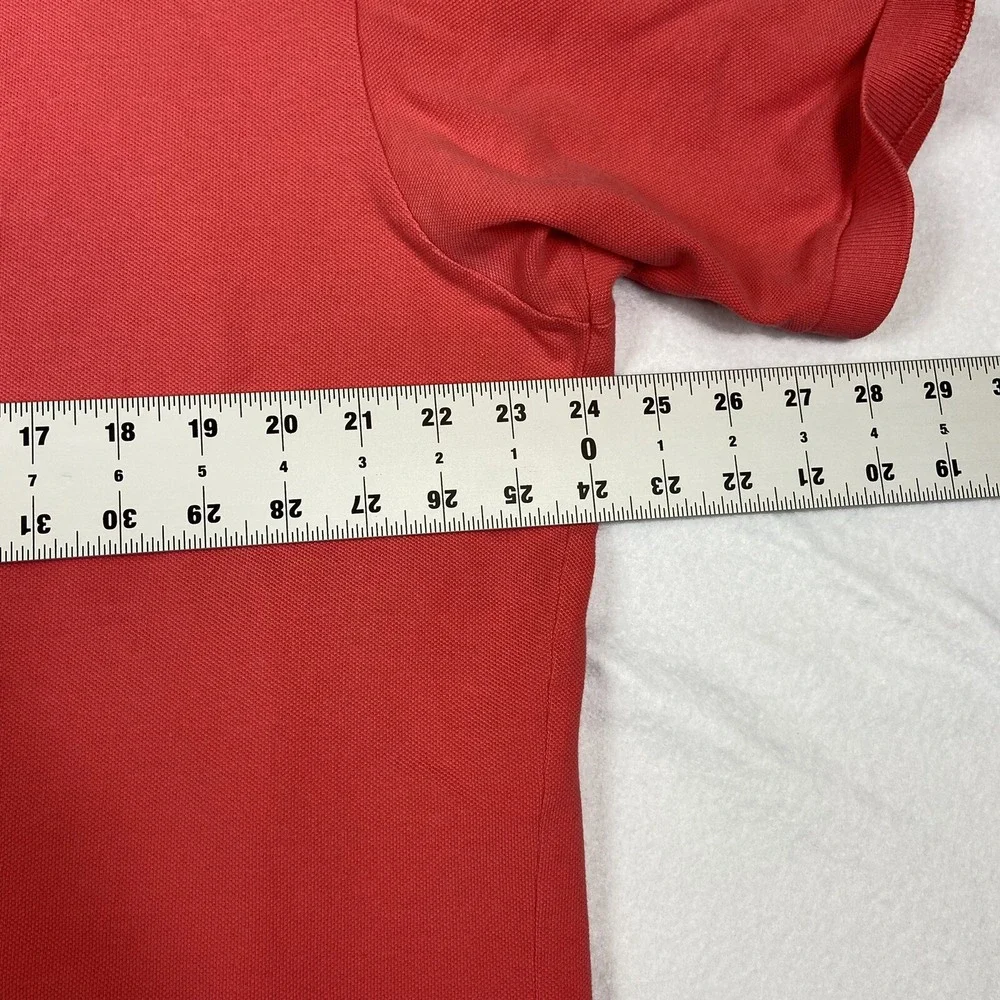 VTG Polo Ralph Lauren Polo Shirt Red Cotton Short Sleeve Blue‎ Pony Men SIze XL